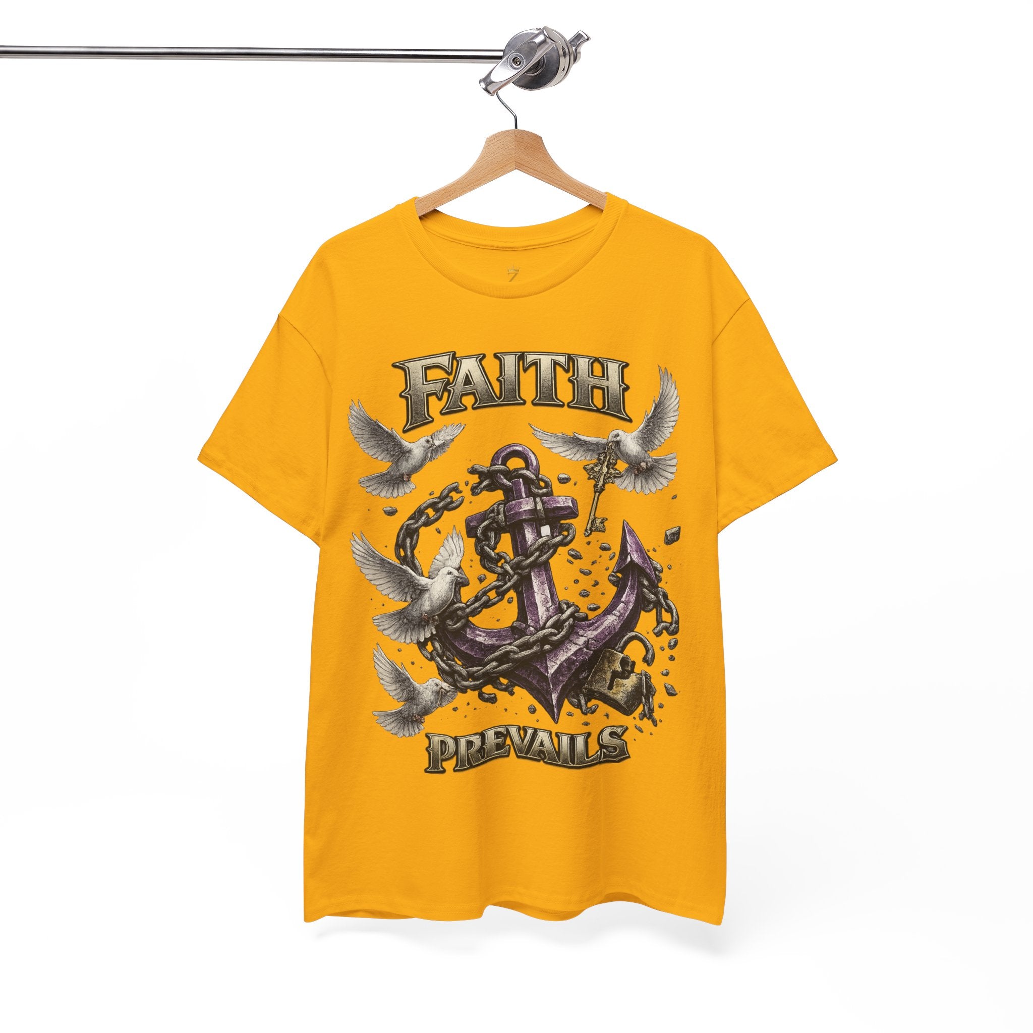 Adult Faith Prevails T‑Shirt (Purple Anchor) Printify