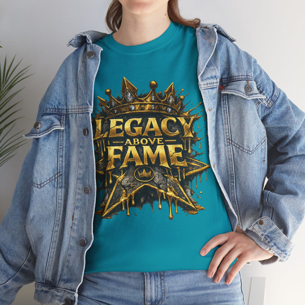 Adult Legacy Above Fame Graphic T-Shirt (Gold Drip) - Zealous For All
