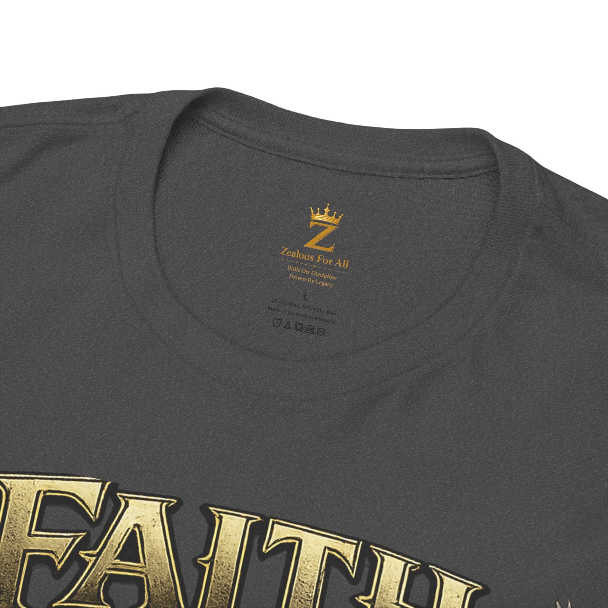 Adult Faith Prevails Anchor T-Shirt (Gold Anchor) Printify