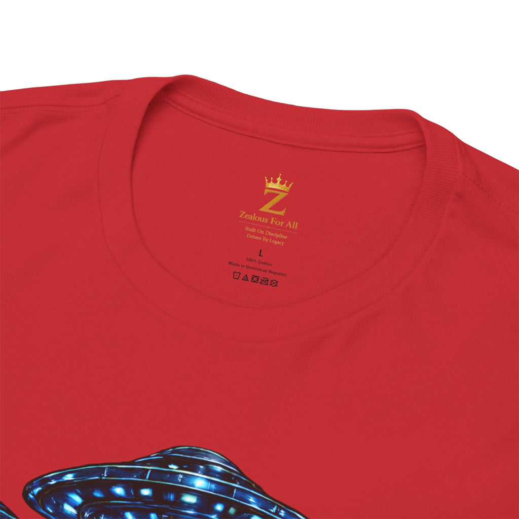 Adult "United. Fly. Organized." Graphic Tee (Blue) Printify