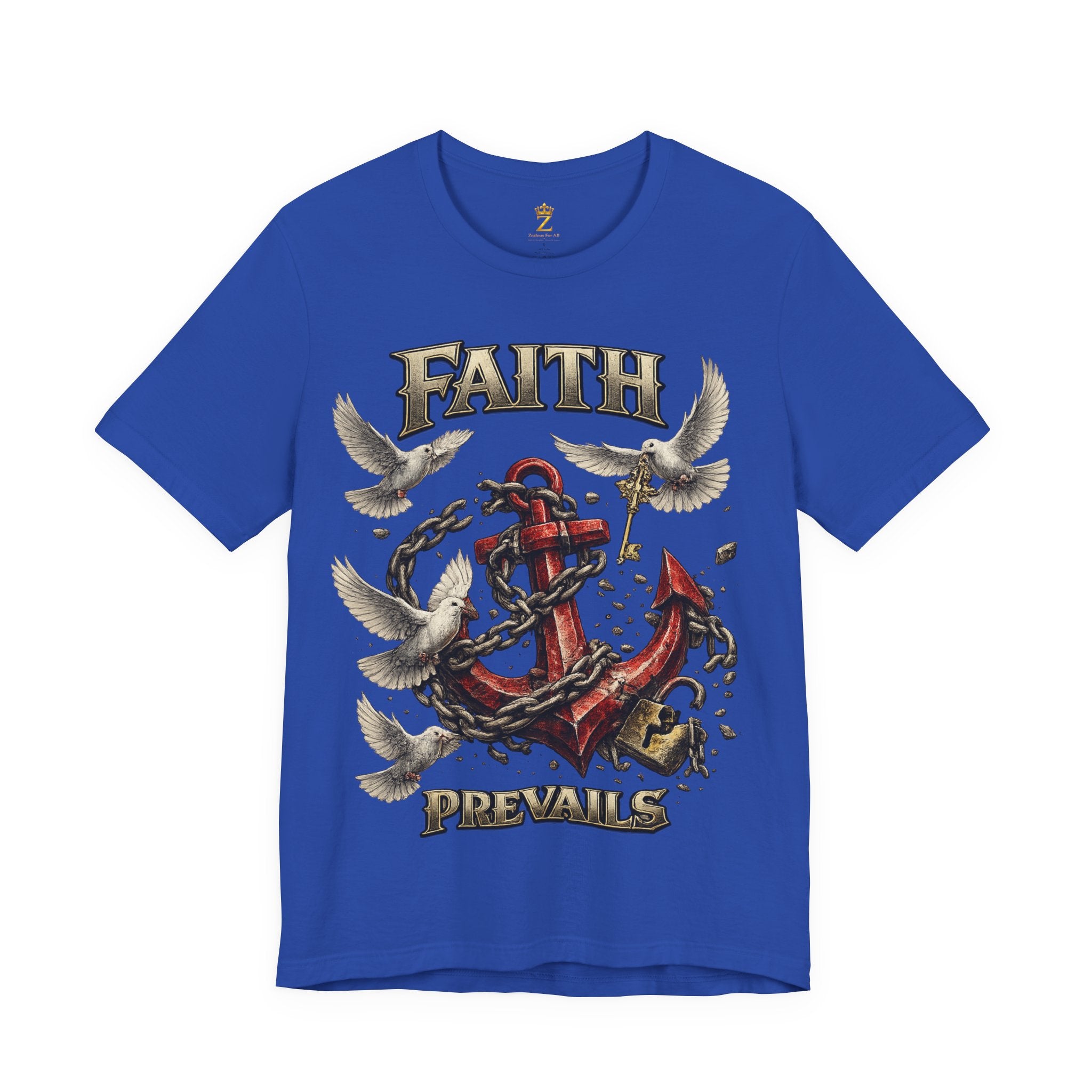 Faith Prevails T‑Shirt (Red Anchor) Printify