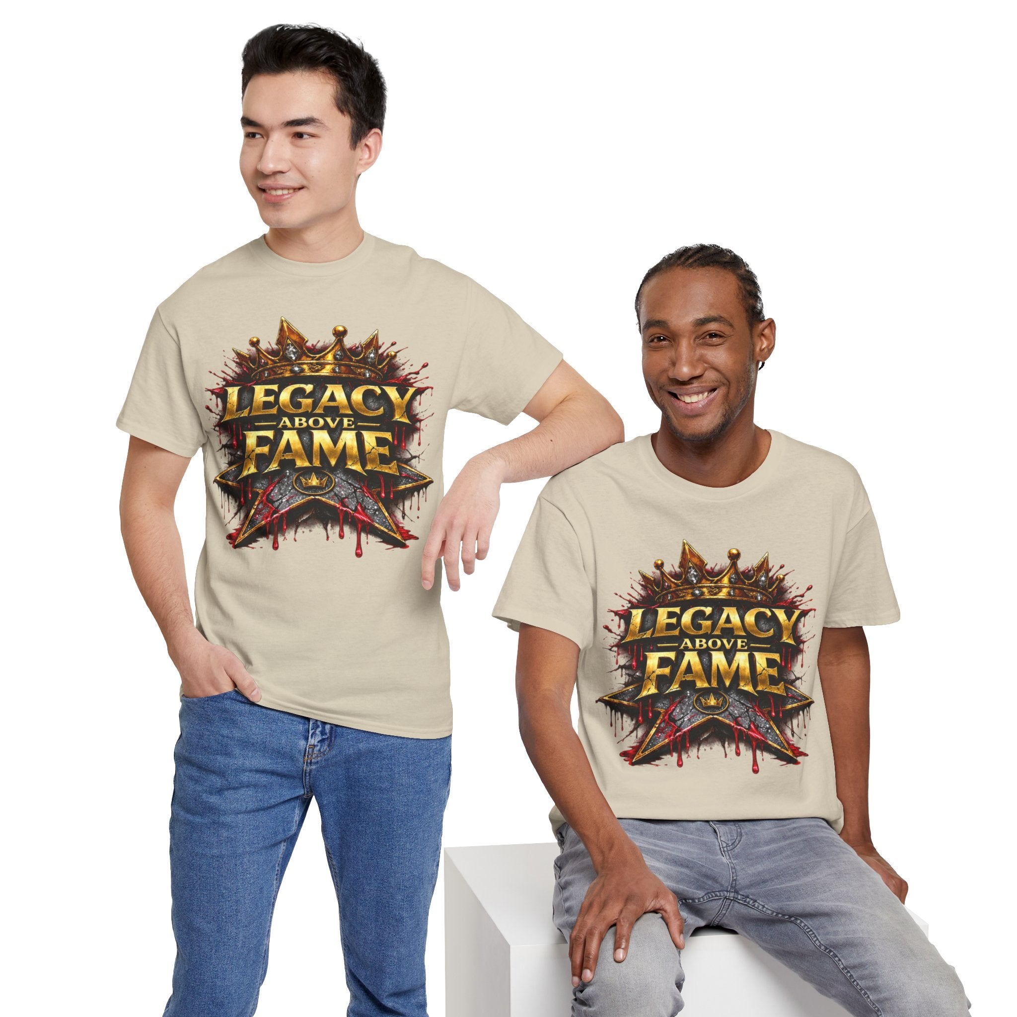 Adult Legacy Above Fame Graphic T-Shirt (Red Drip) - Zealous For All