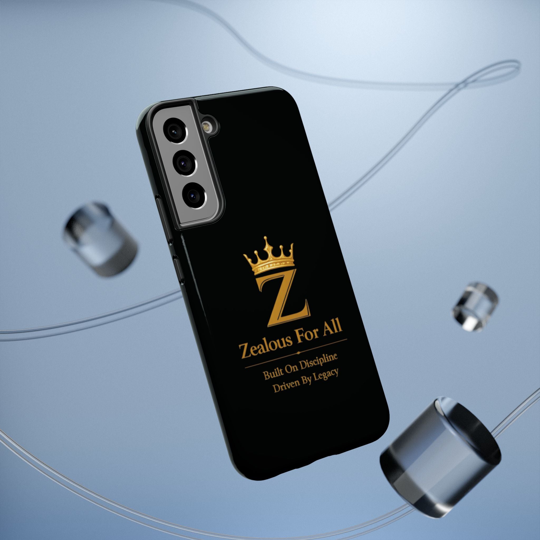 Phone Case — "Zealous For All" Gold Crown Impact-Resistant Case Printify