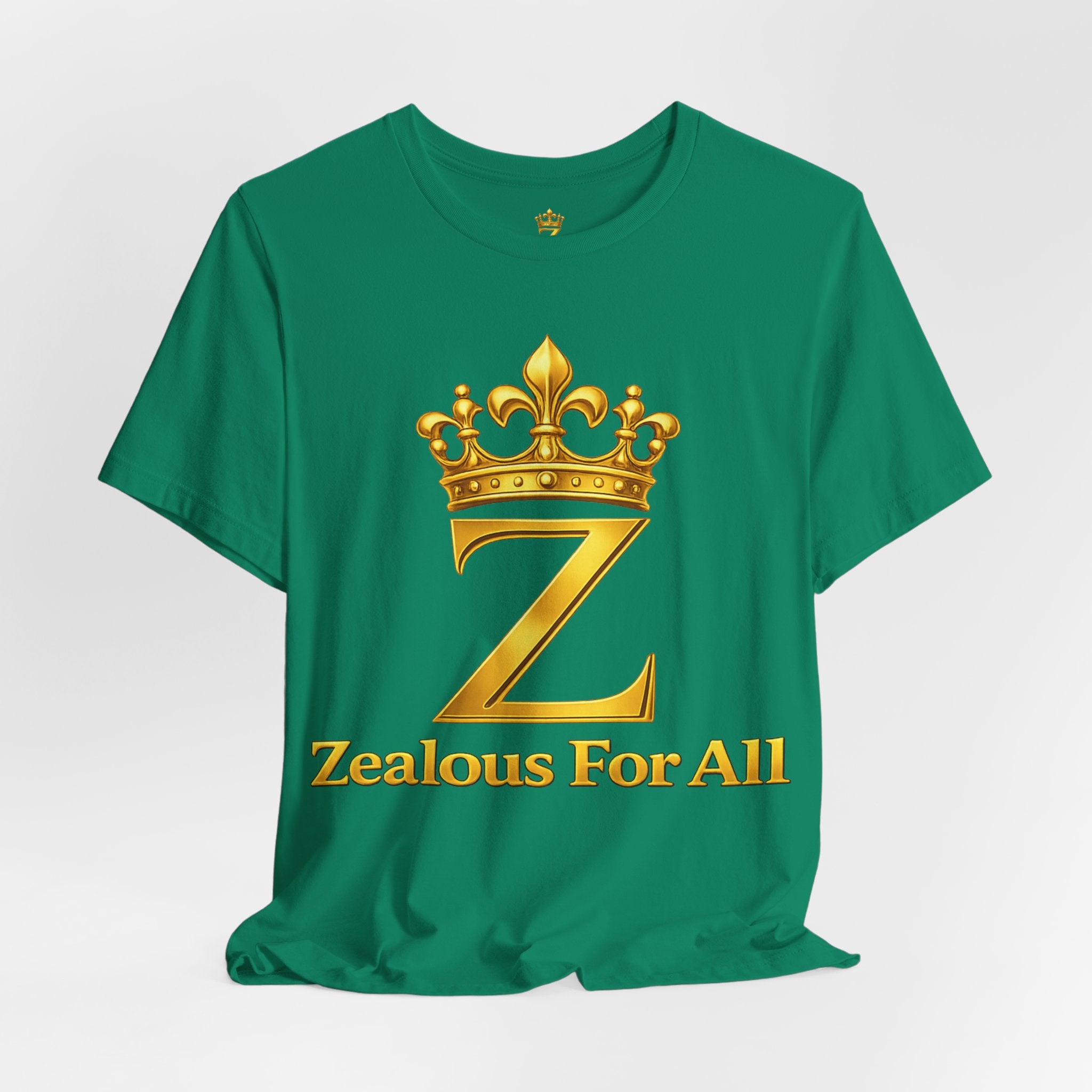 Unisex Zealous For All T-Shirt (Gold Logo) Printify