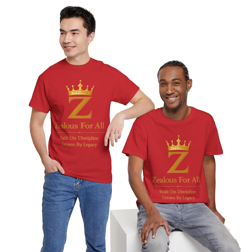 Unisex Zealous For All T-Shirt (Gold Logo) Printify