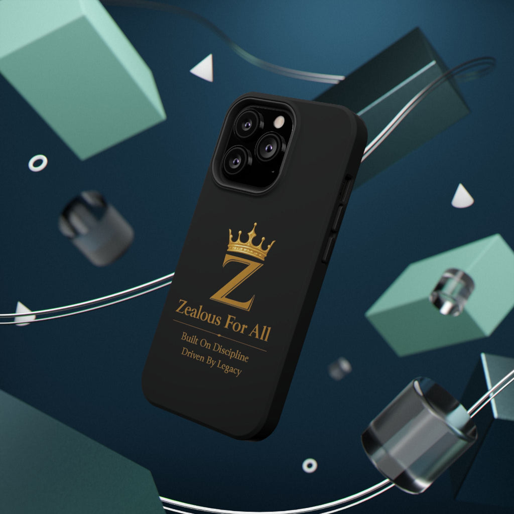 Phone Case — "Zealous For All" Gold Crown Impact-Resistant Case Printify