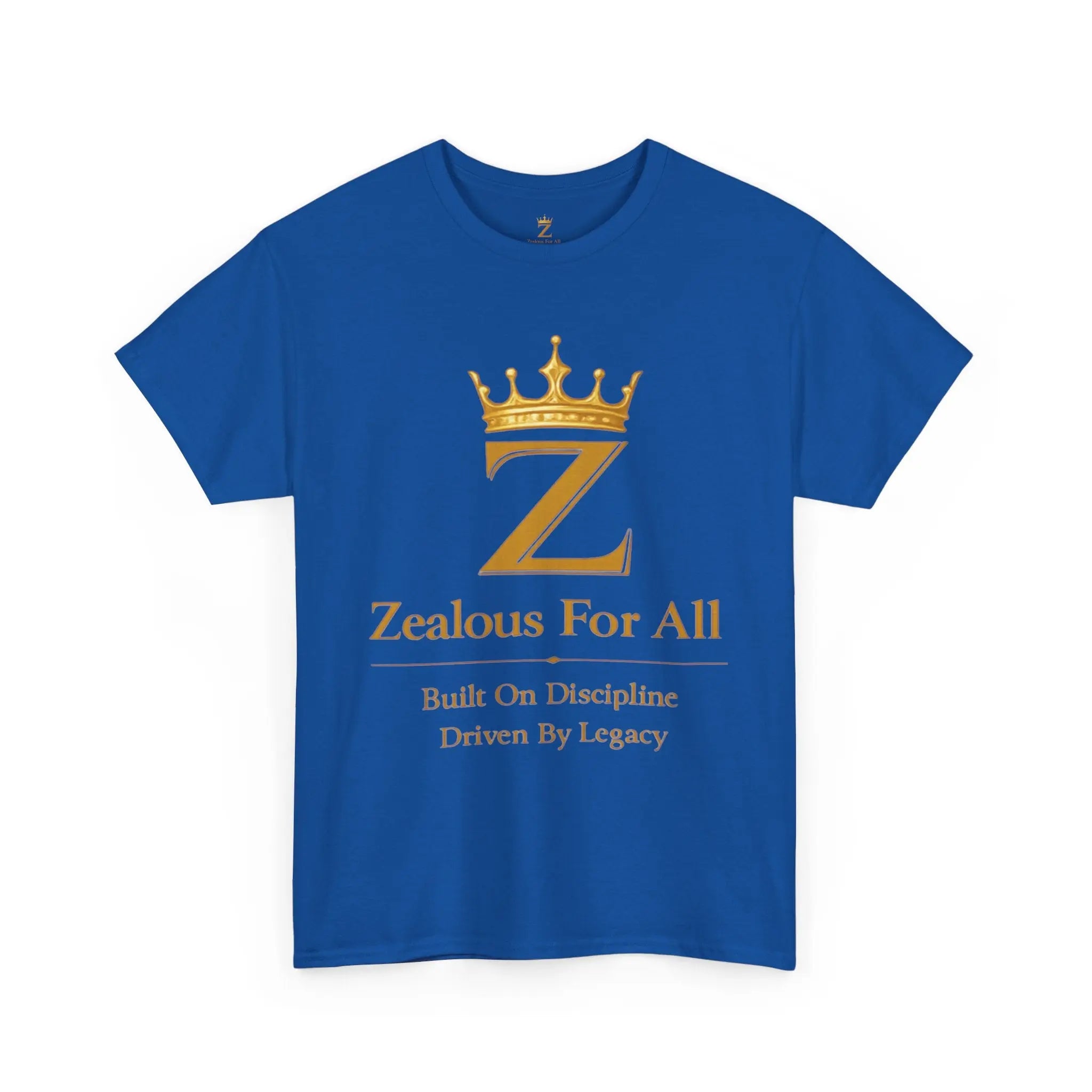 Unisex Zealous For All T-Shirt (Gold Logo (with Back logo) T-shirt) Printify
