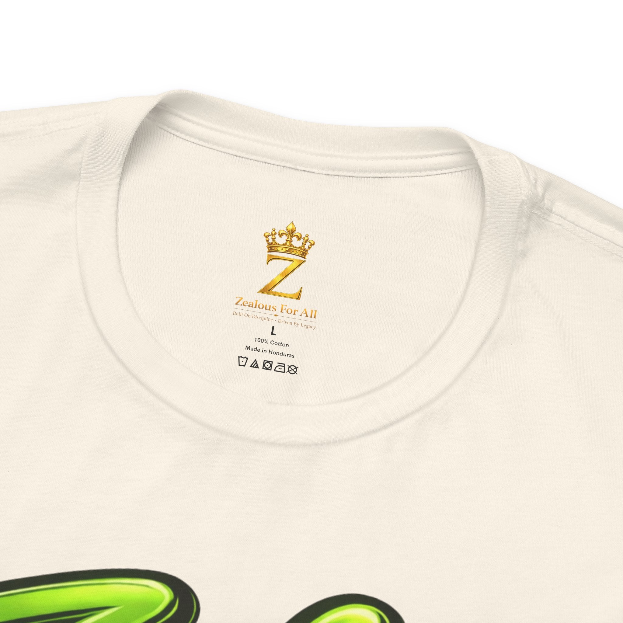 Zealous For All Graphic T-Shirt (Lime Green Logo) Printify