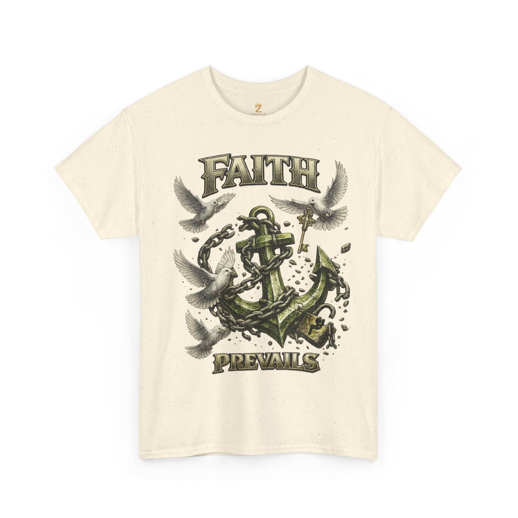 Adult Faith Prevails Anchor T-Shirt (Green Anchor) Printify