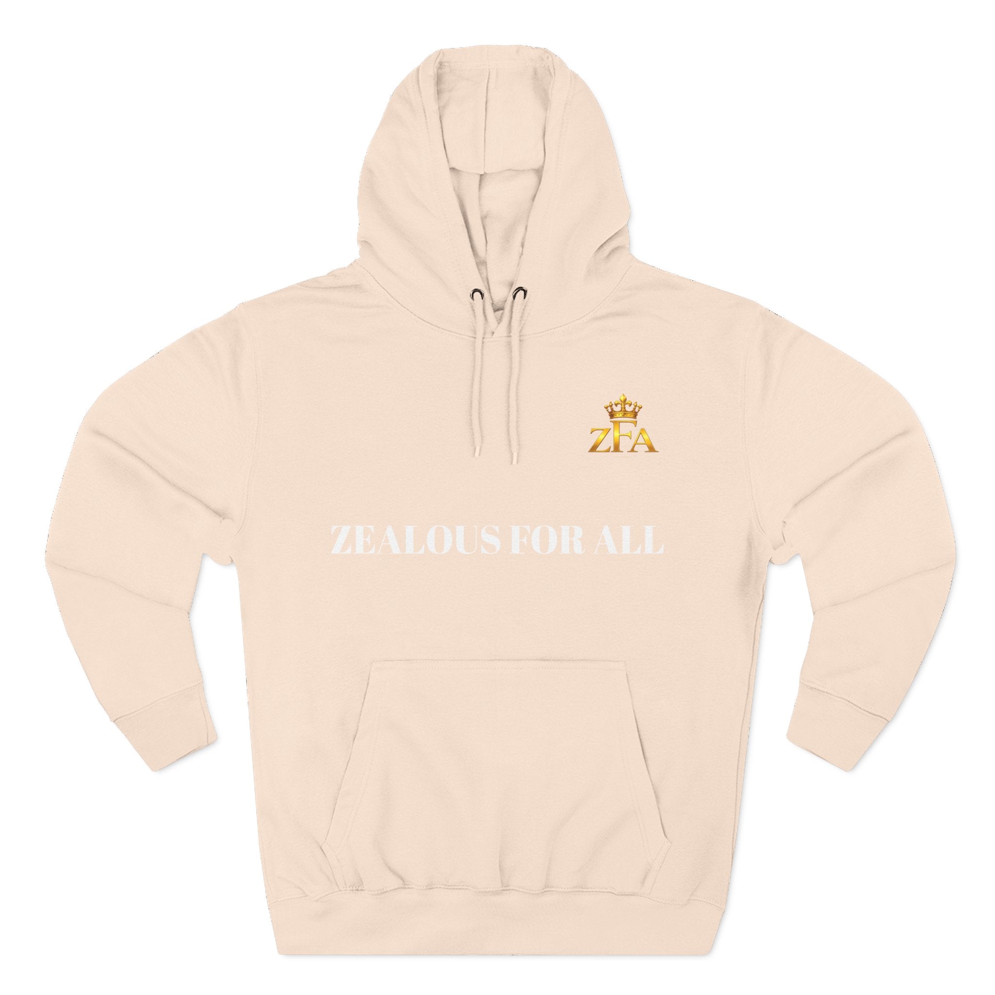 ZFA Premium Hoodie (White Words) Printify