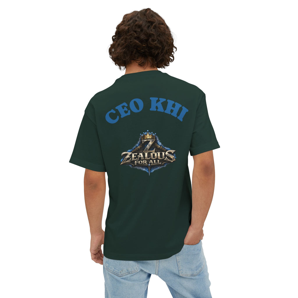 CEO KHI EDITION *Oversized* Discipline Over Emotions Graphic T-Shirt (Blue Heart) Printify