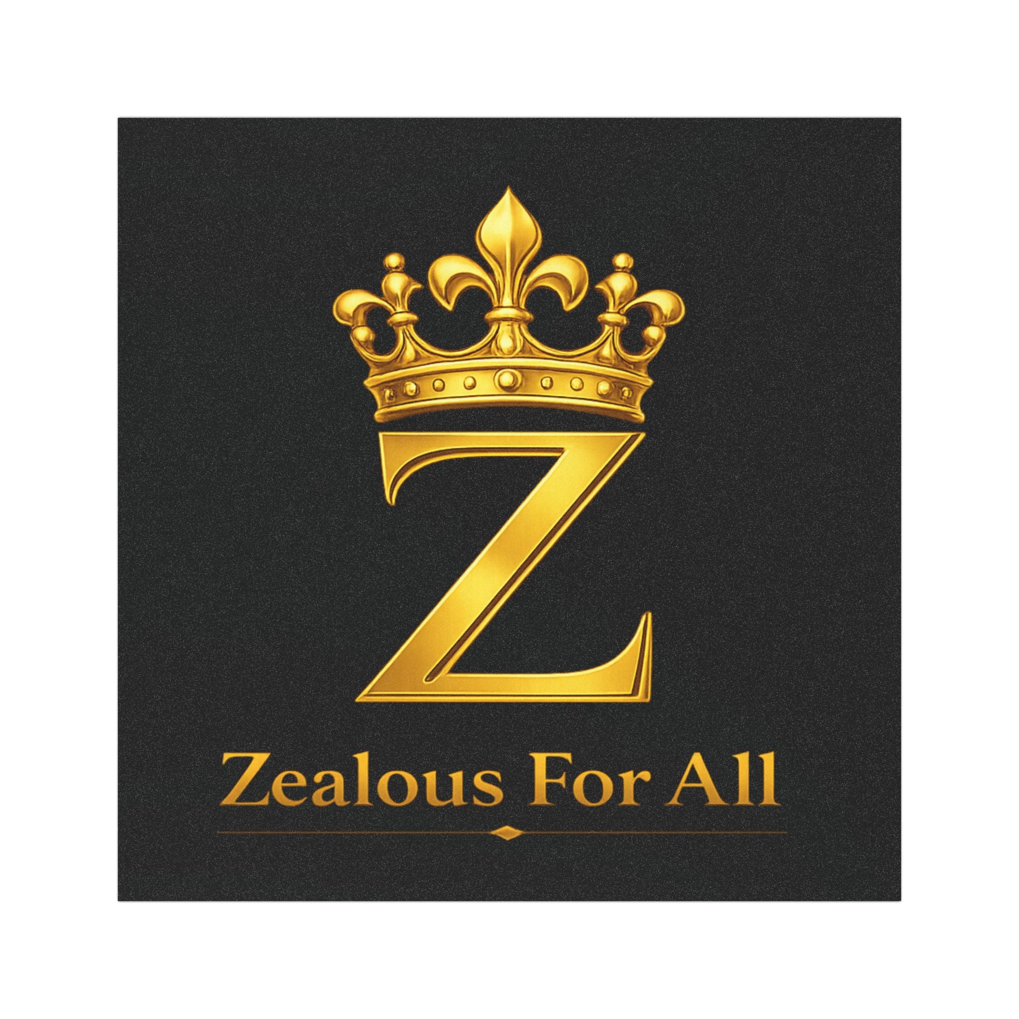 Car Magnet — Gold Crown 'Z' Logo with "Zealous For All"
