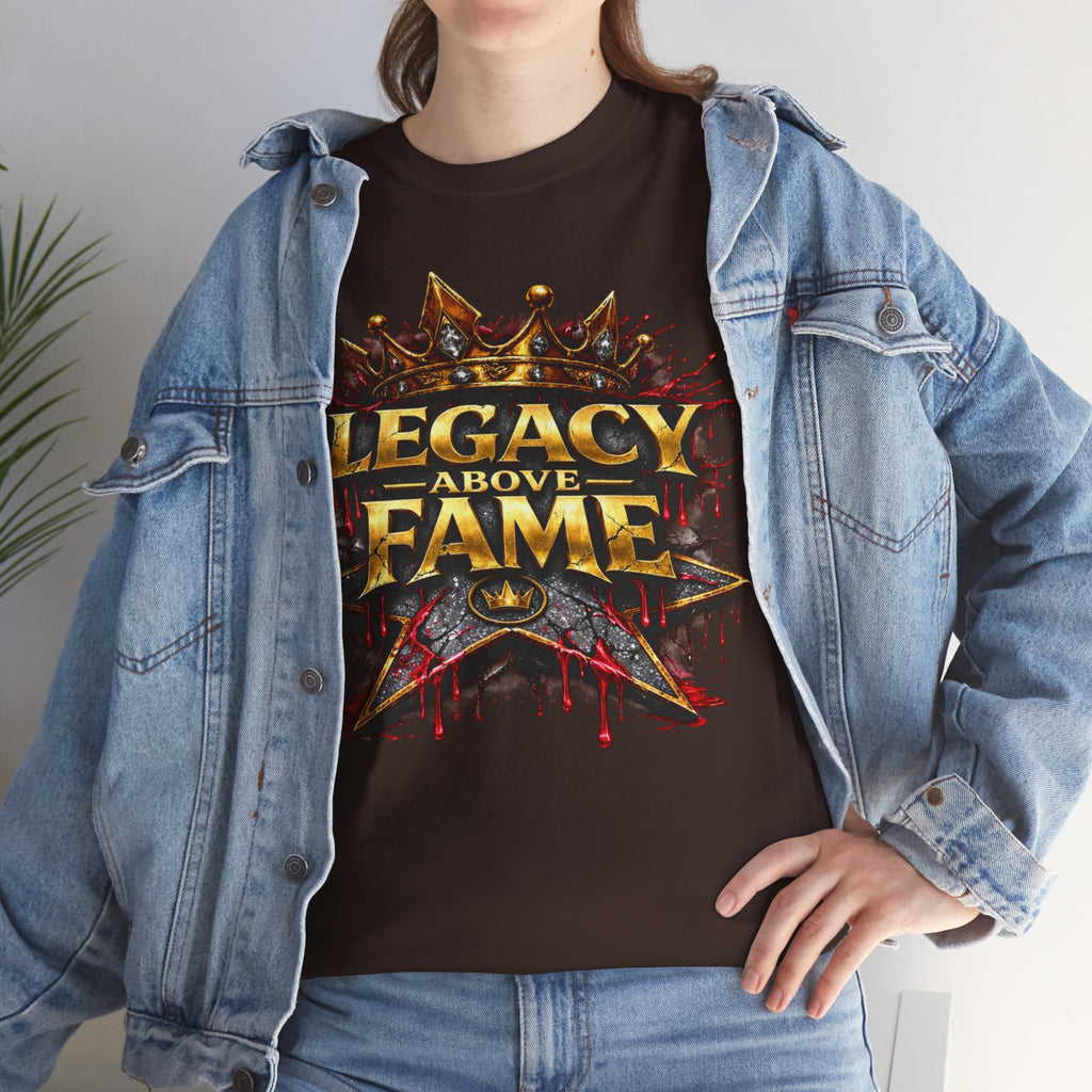 Adult Legacy Above Fame Graphic T-Shirt (Red Drip) - Zealous For All