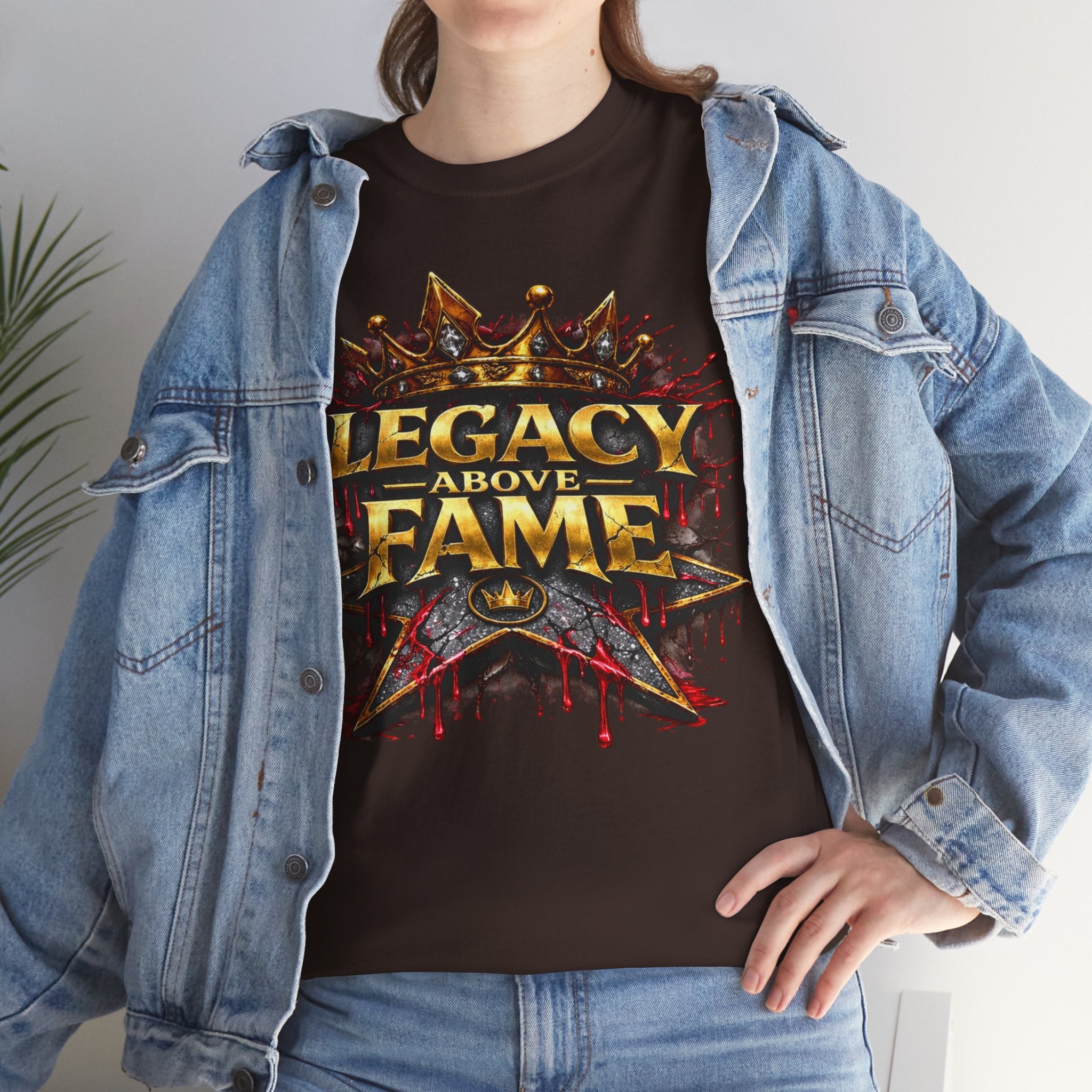 Adult Legacy Above Fame Graphic T-Shirt (Red Drip) - Zealous For All
