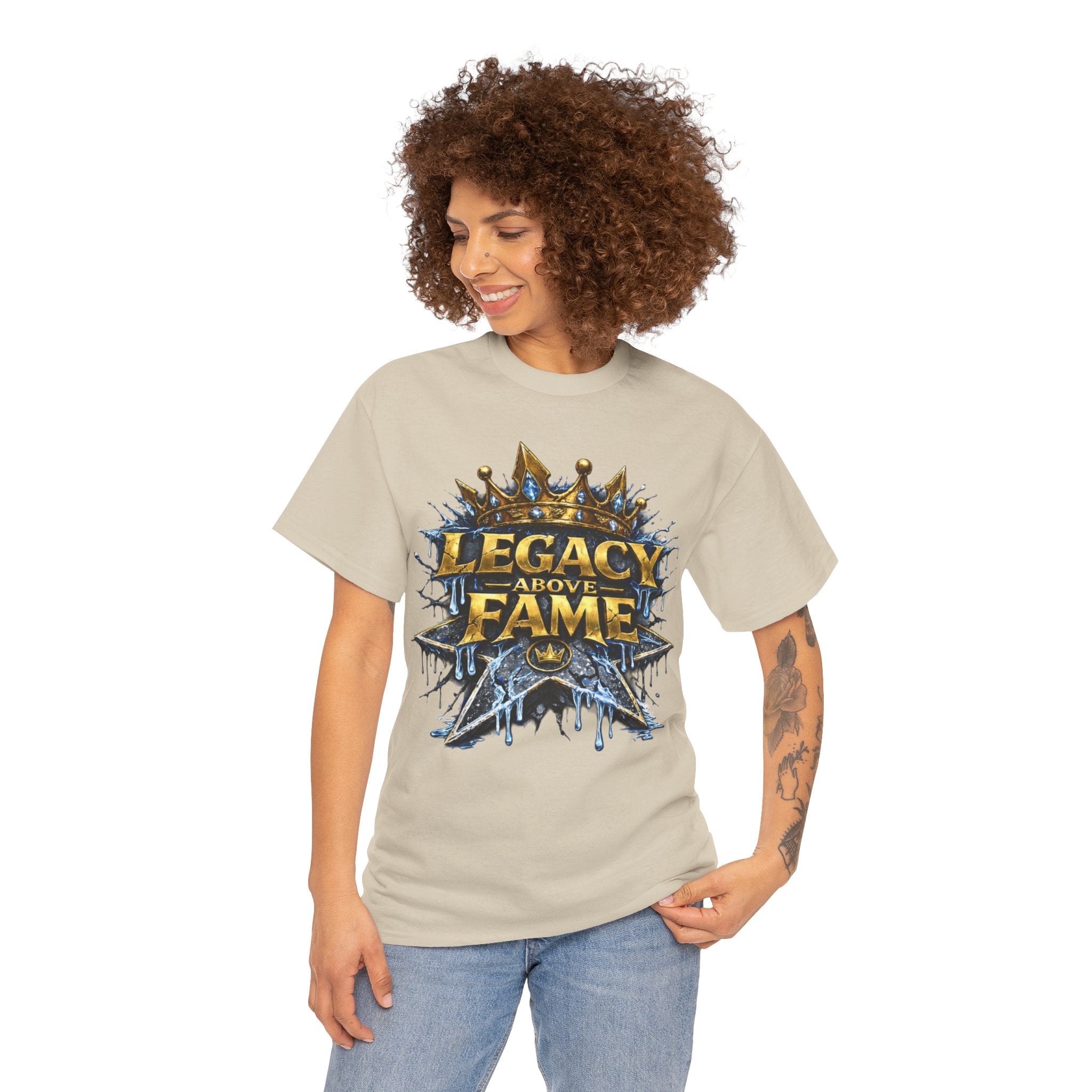 Adult Legacy Above Fame Graphic T-Shirt (Icy Blue Drip) - Zealous For All