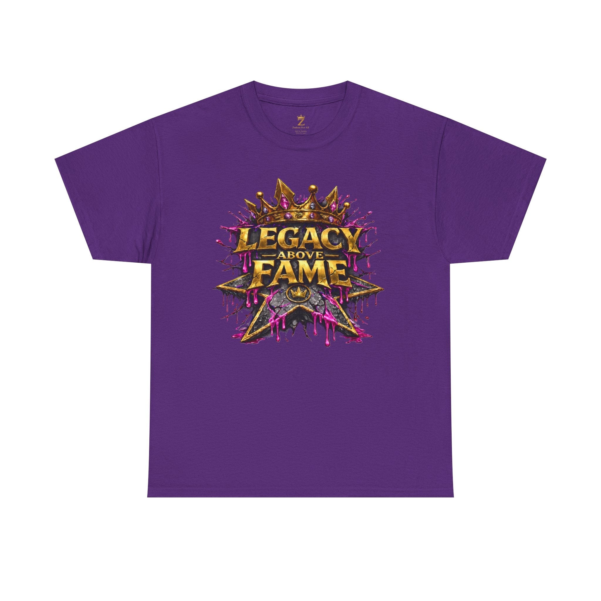 Adult Legacy Above Fame Graphic T-Shirt (Hot Pink Heart)