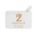 ZFA Clutch Bag — 'Zealous For All' Gold Crown Logo Leather Wristlet Printify
