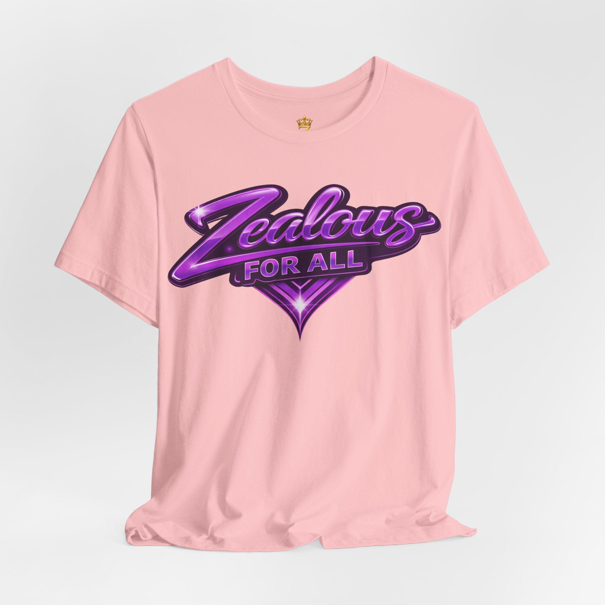 Zealous For All Graphic T-Shirt (Purple Logo) Printify
