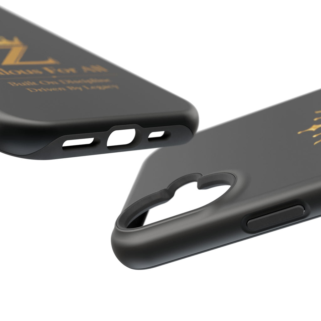 Phone Case — "Zealous For All" Gold Crown Impact-Resistant Case Printify