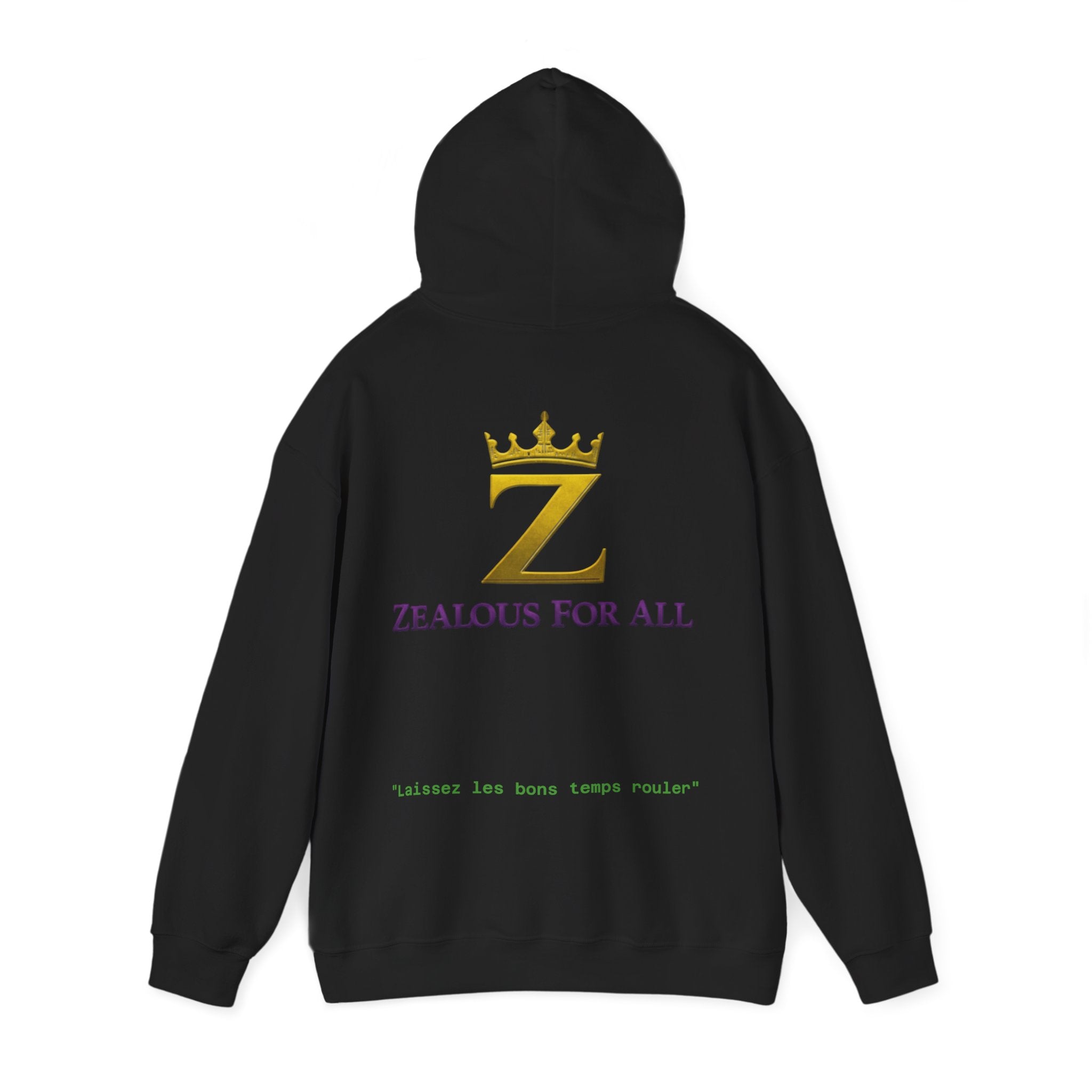 Adult "Zealous For All" Mardi Gras Crown Hoodie — Fat Tuesday Edition - Zealous For All