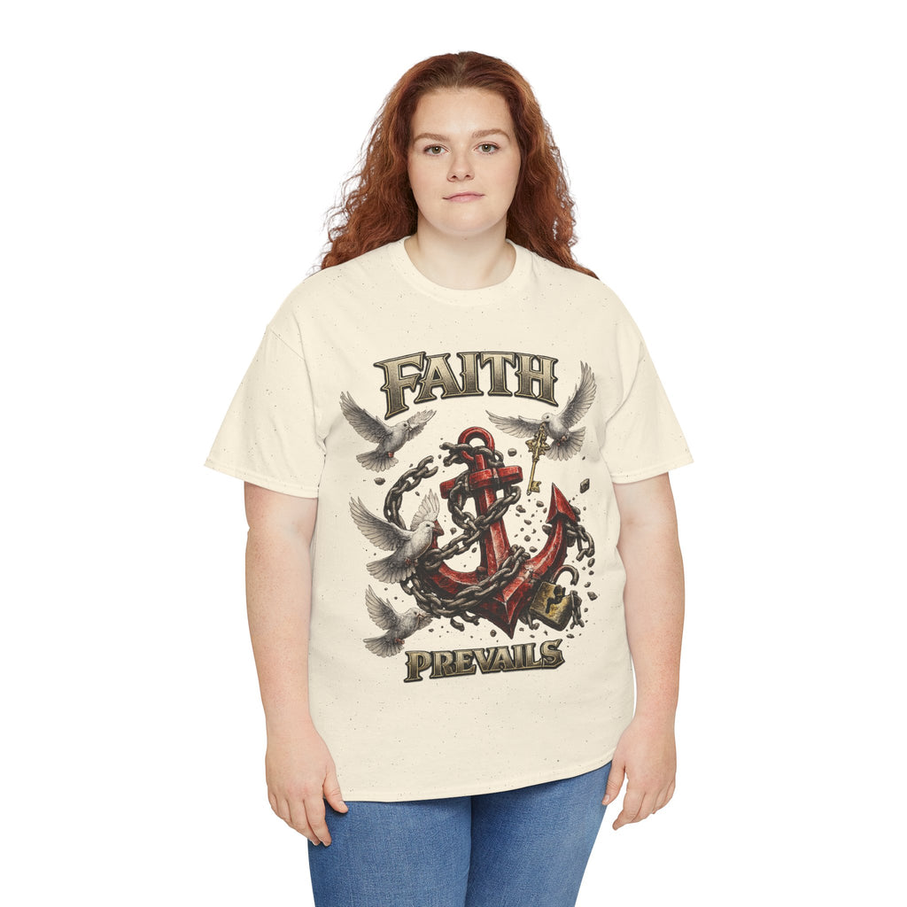 Adult Faith Prevails T‑Shirt (Red Anchor) Printify