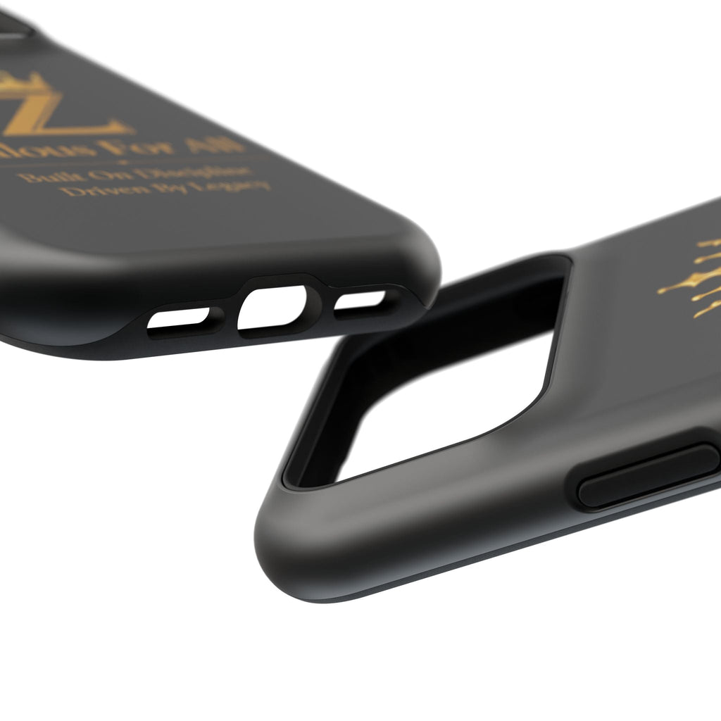 Phone Case — "Zealous For All" Gold Crown Impact-Resistant Case Printify