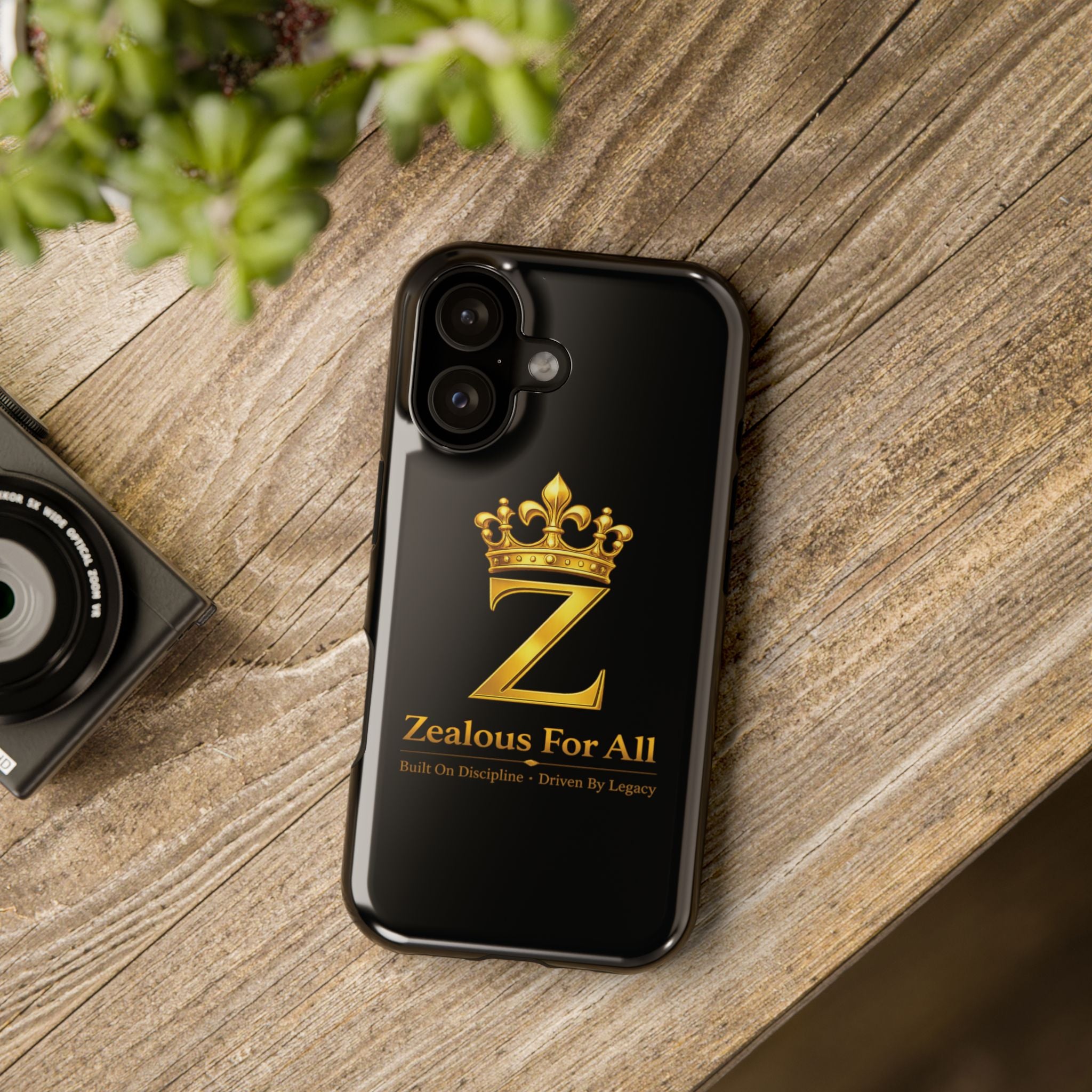 ZFA Phone Case  — "Zealous For All" Gold Crown Impact-Resistant Case Printify