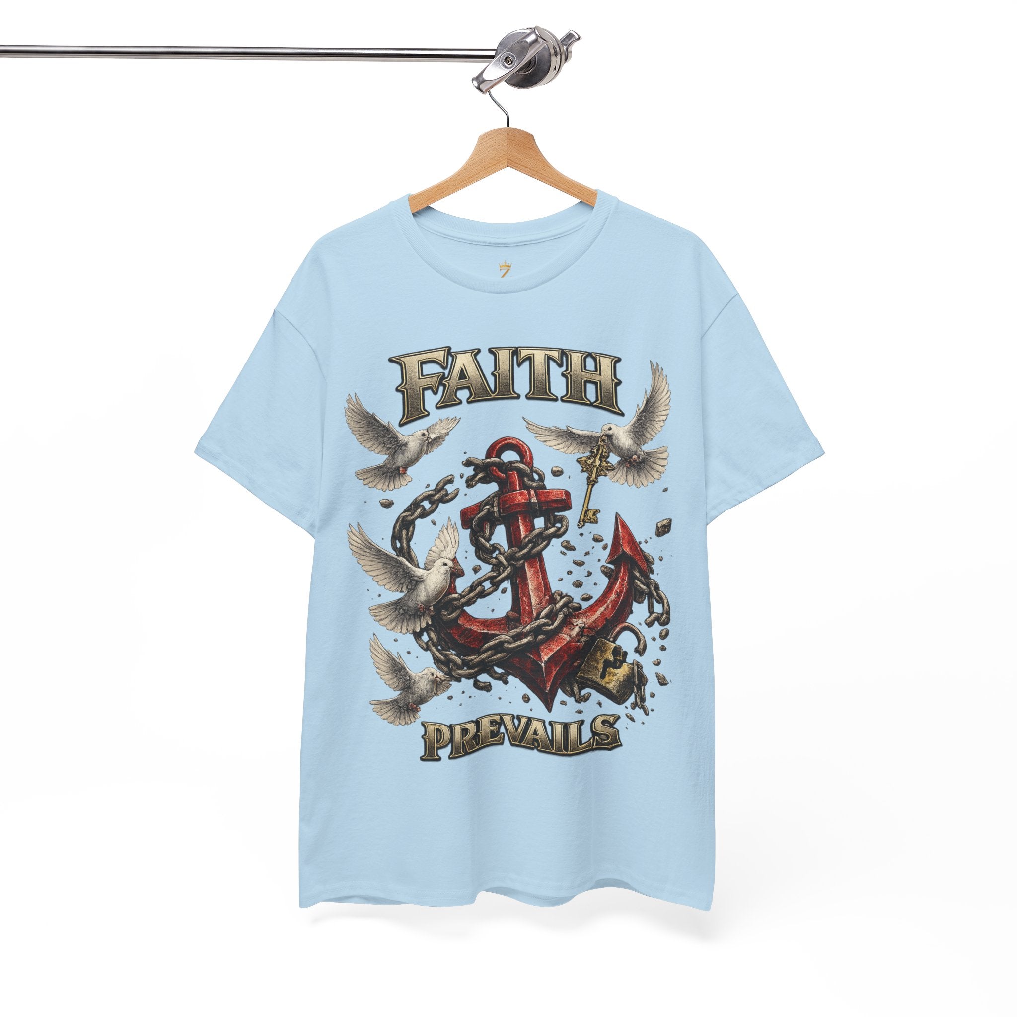 Adult Faith Prevails T‑Shirt (Red Anchor) Printify