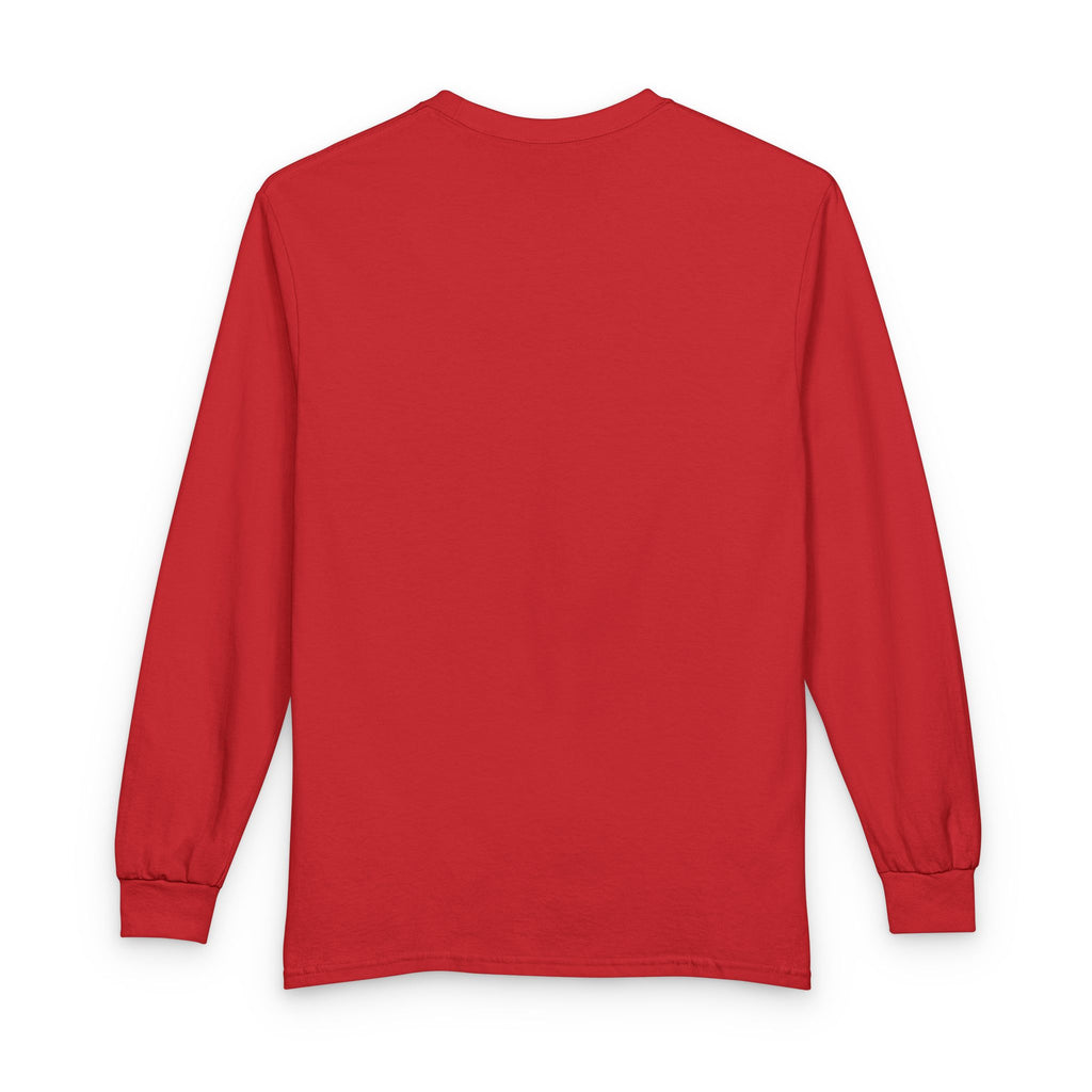 Long Sleeve Shirt — "Zealous For All" Gold Crown Logo, Printify