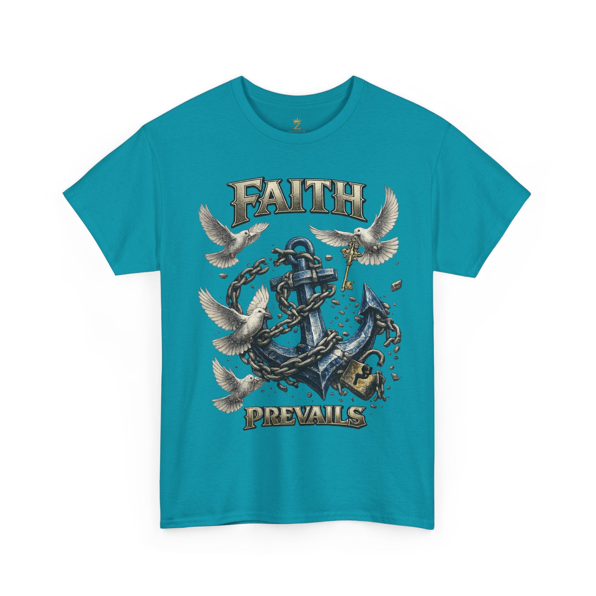 Adult Faith Prevails T‑Shirt (Blue Anchor) Printify