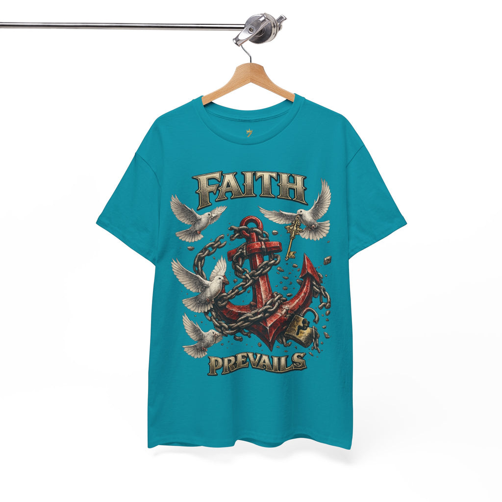 Adult Faith Prevails T‑Shirt (Red Anchor) Printify