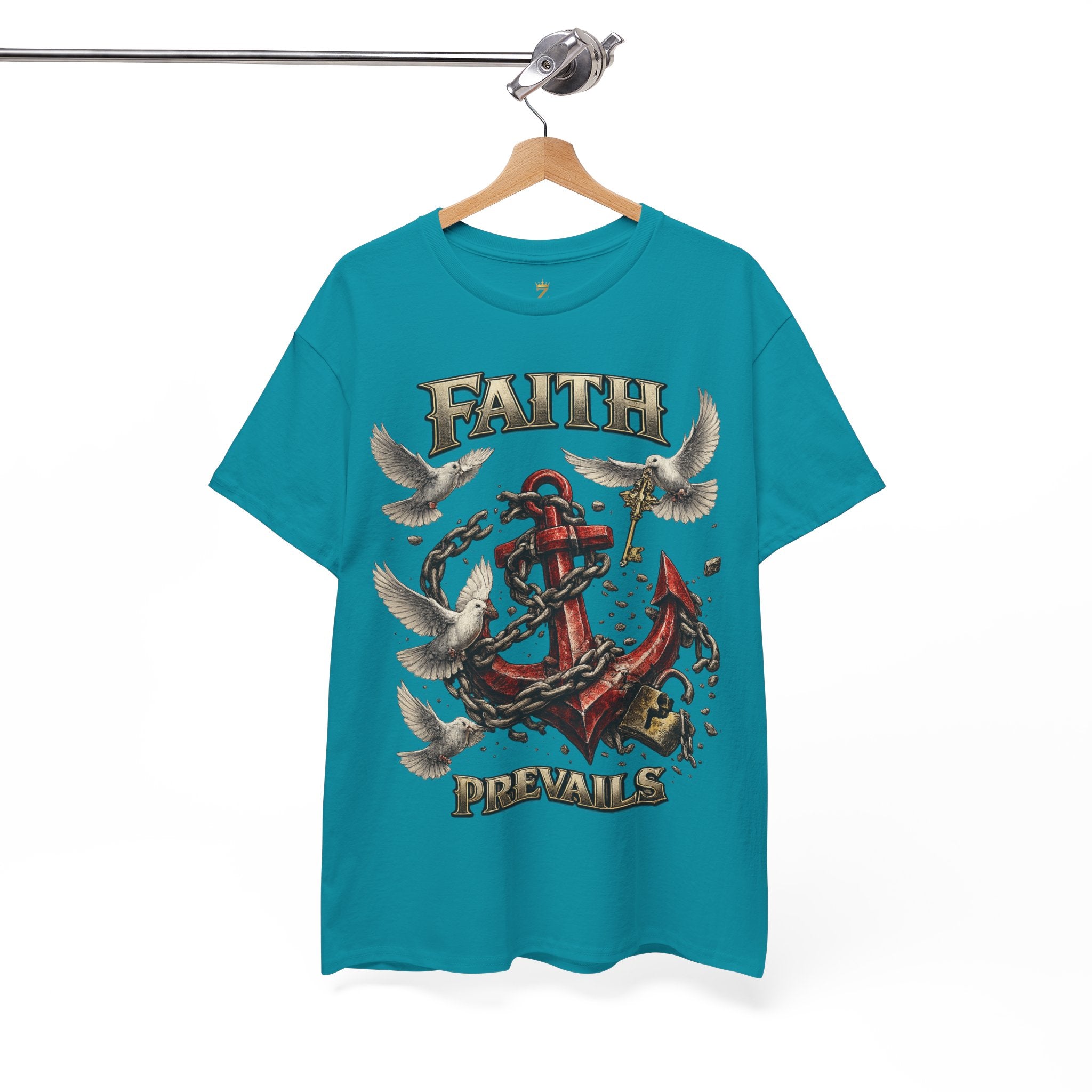 Adult Faith Prevails T‑Shirt (Red Anchor) Printify