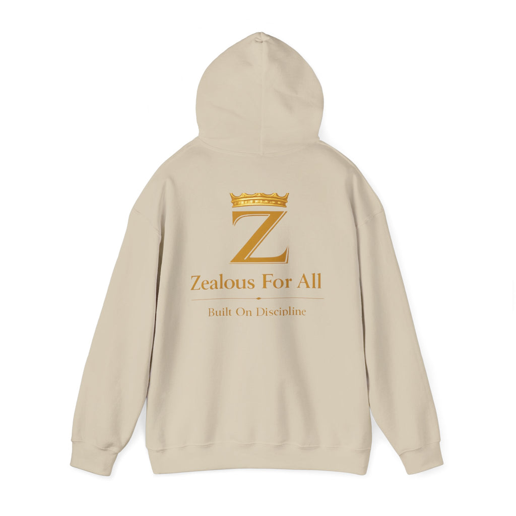 Zealous For All Hoodie — Gold Front Logo Sweatshirt - Zealous For All