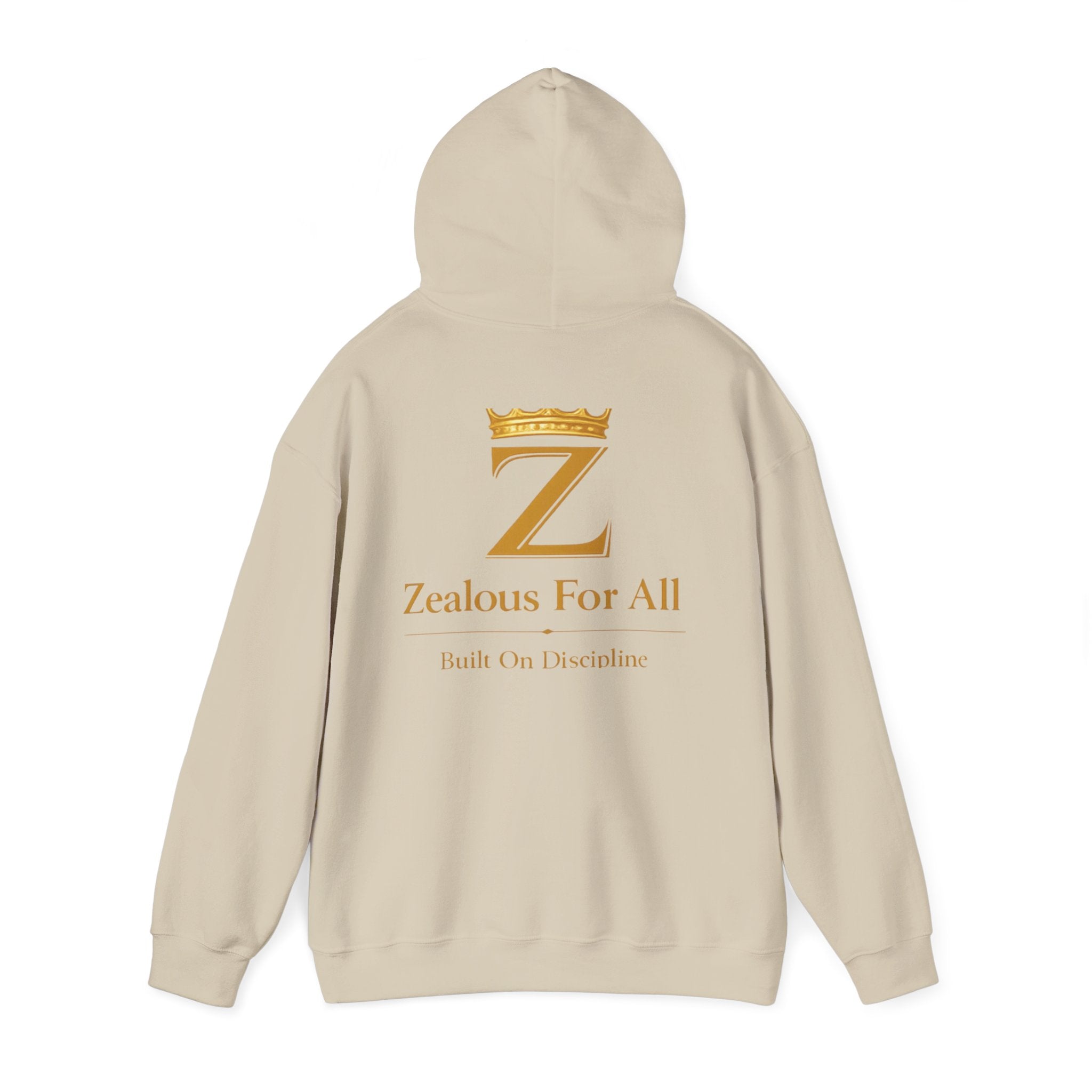 Zealous For All Hoodie — Gold Front Logo Sweatshirt - Zealous For All