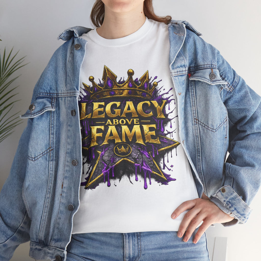 Adult Legacy Above Fame Graphic T-Shirt (Purple Drip) - Zealous For All