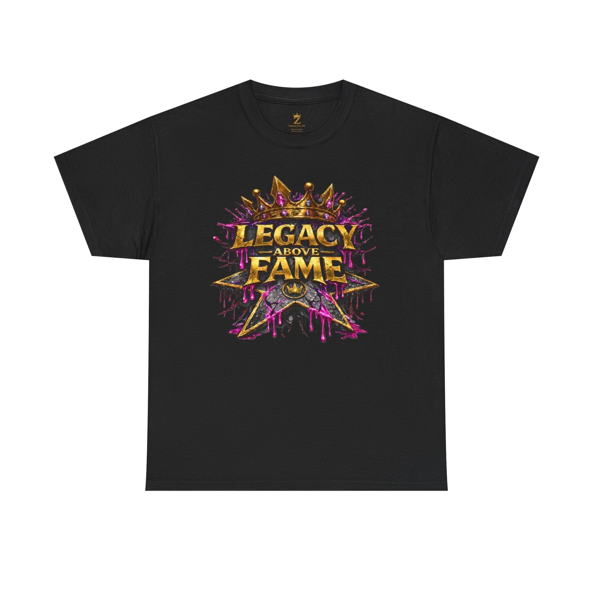Adult Legacy Above Fame Graphic T-Shirt (Hot Pink Heart)