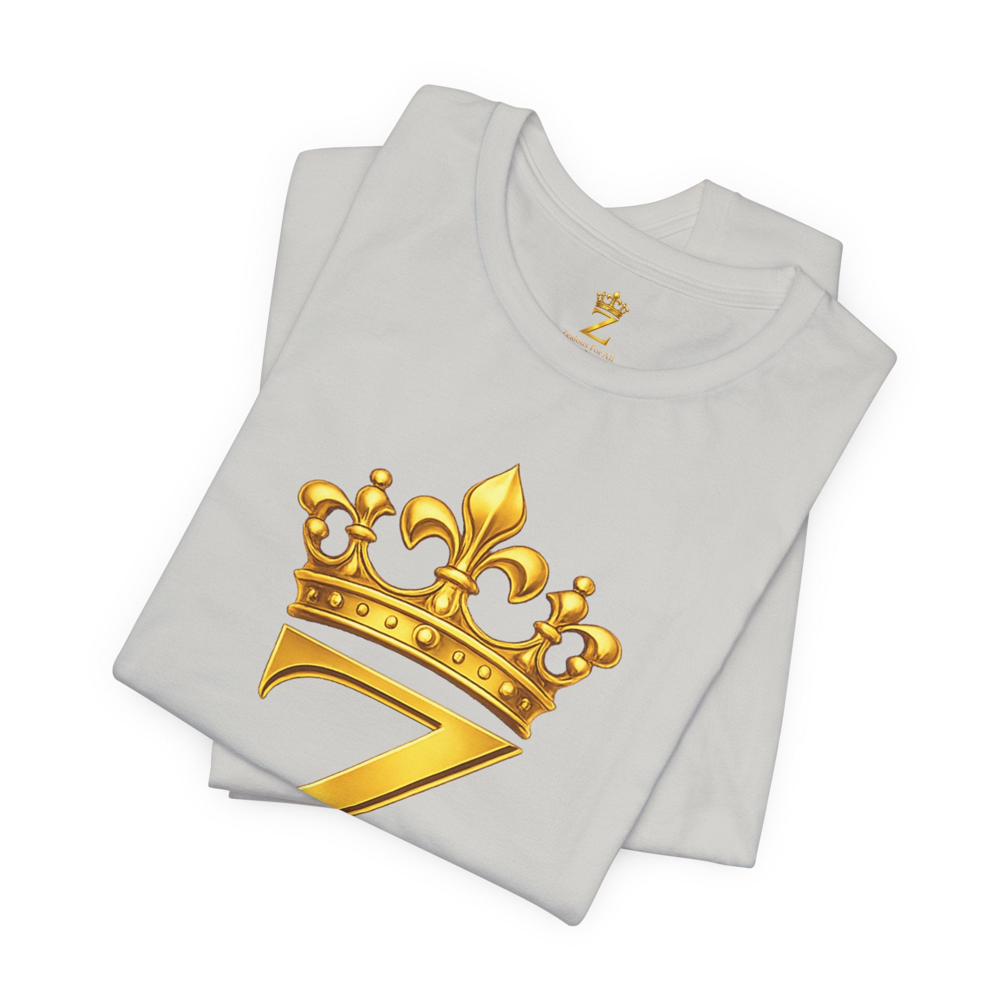 Unisex Zealous For All T-Shirt (Gold Logo) Printify