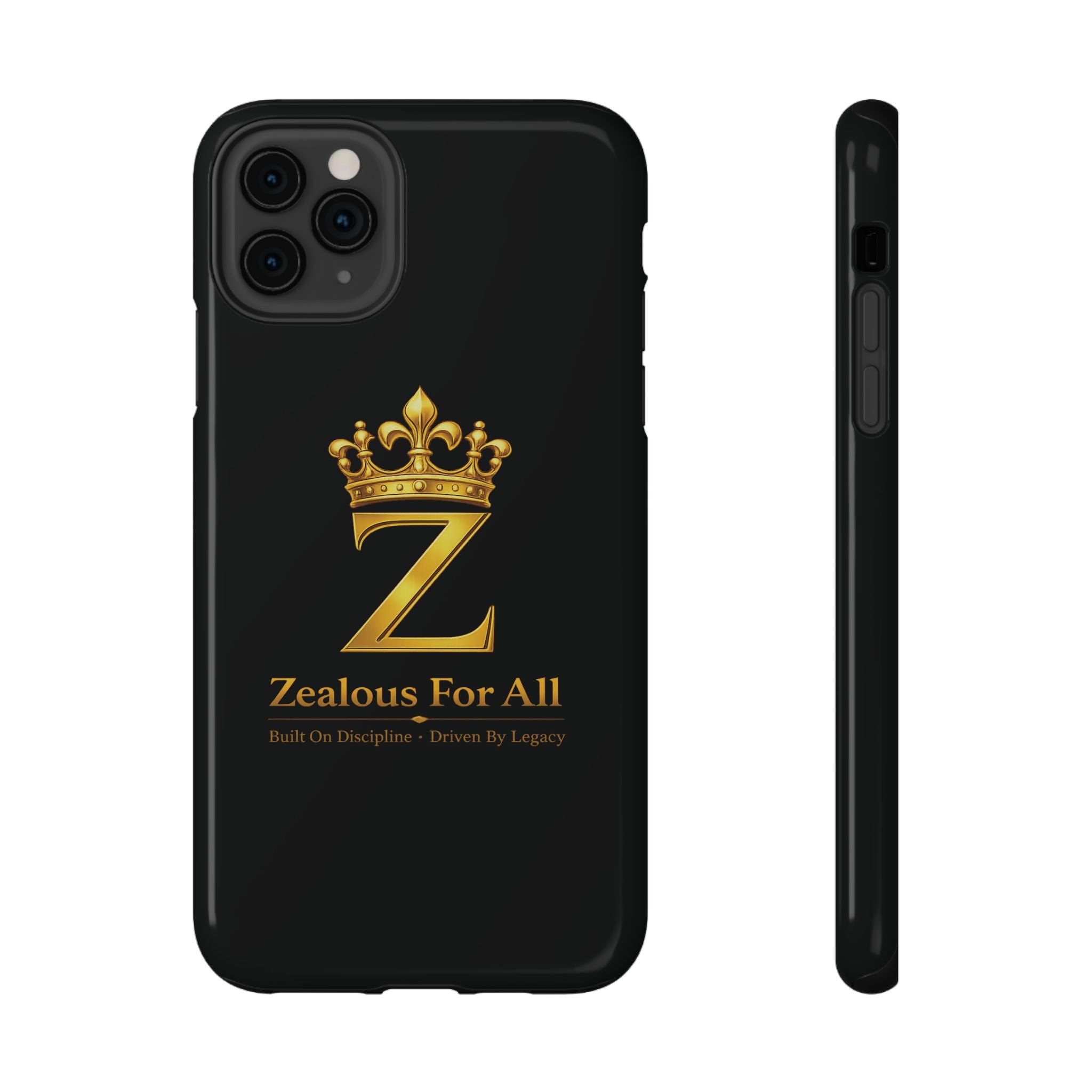 ZFA Phone Case  — "Zealous For All" Gold Crown Impact-Resistant Case Printify