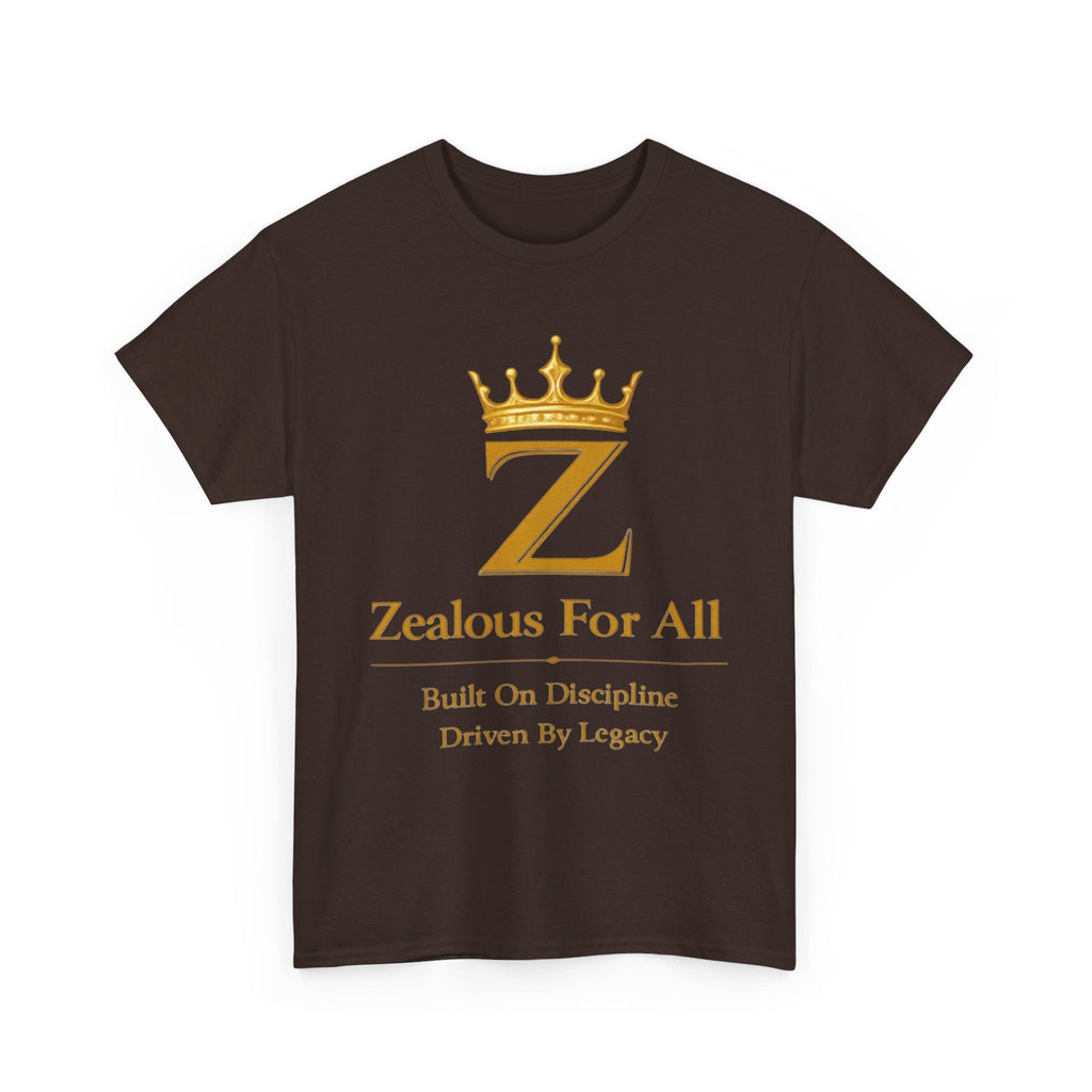 Unisex Zealous For All T-Shirt (Gold Logo) Printify