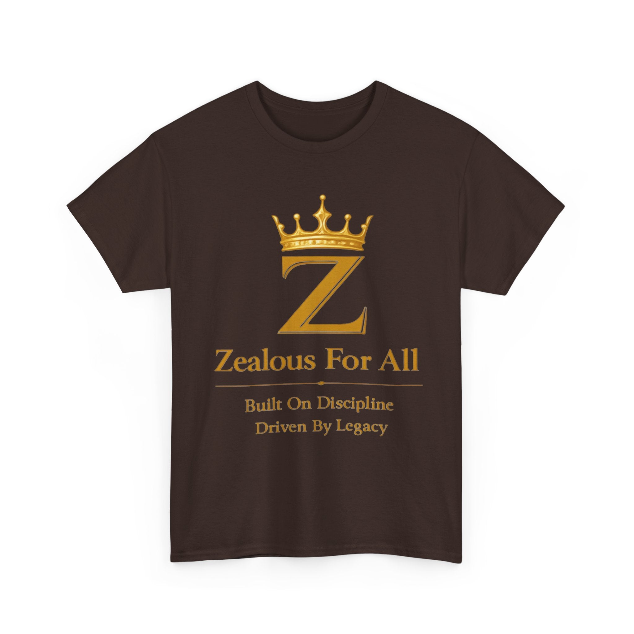 Unisex Zealous For All T-Shirt (Gold Logo) Printify