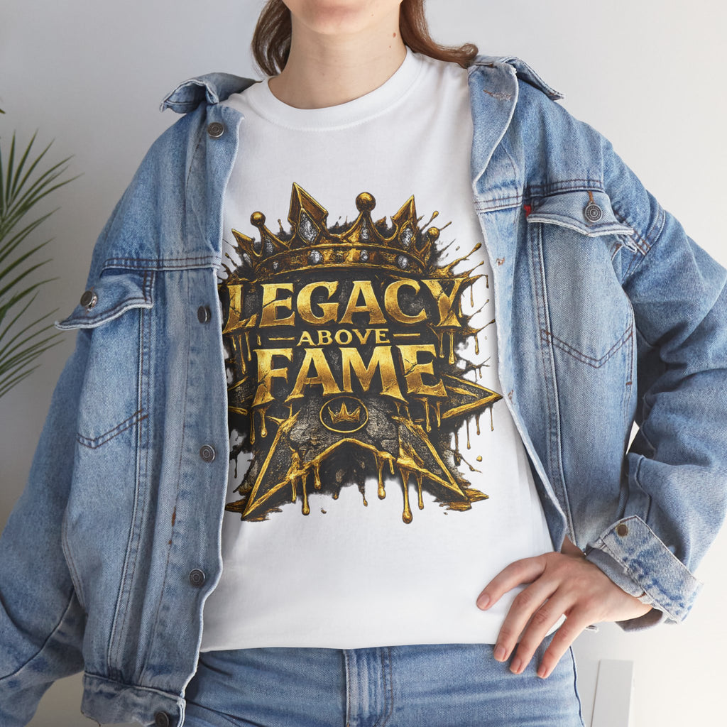Adult Legacy Above Fame Graphic T-Shirt (Gold Drip) - Zealous For All