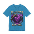 Discipline Over Emotions Premium Graphic T-Shirt (Purple Heart) Printify
