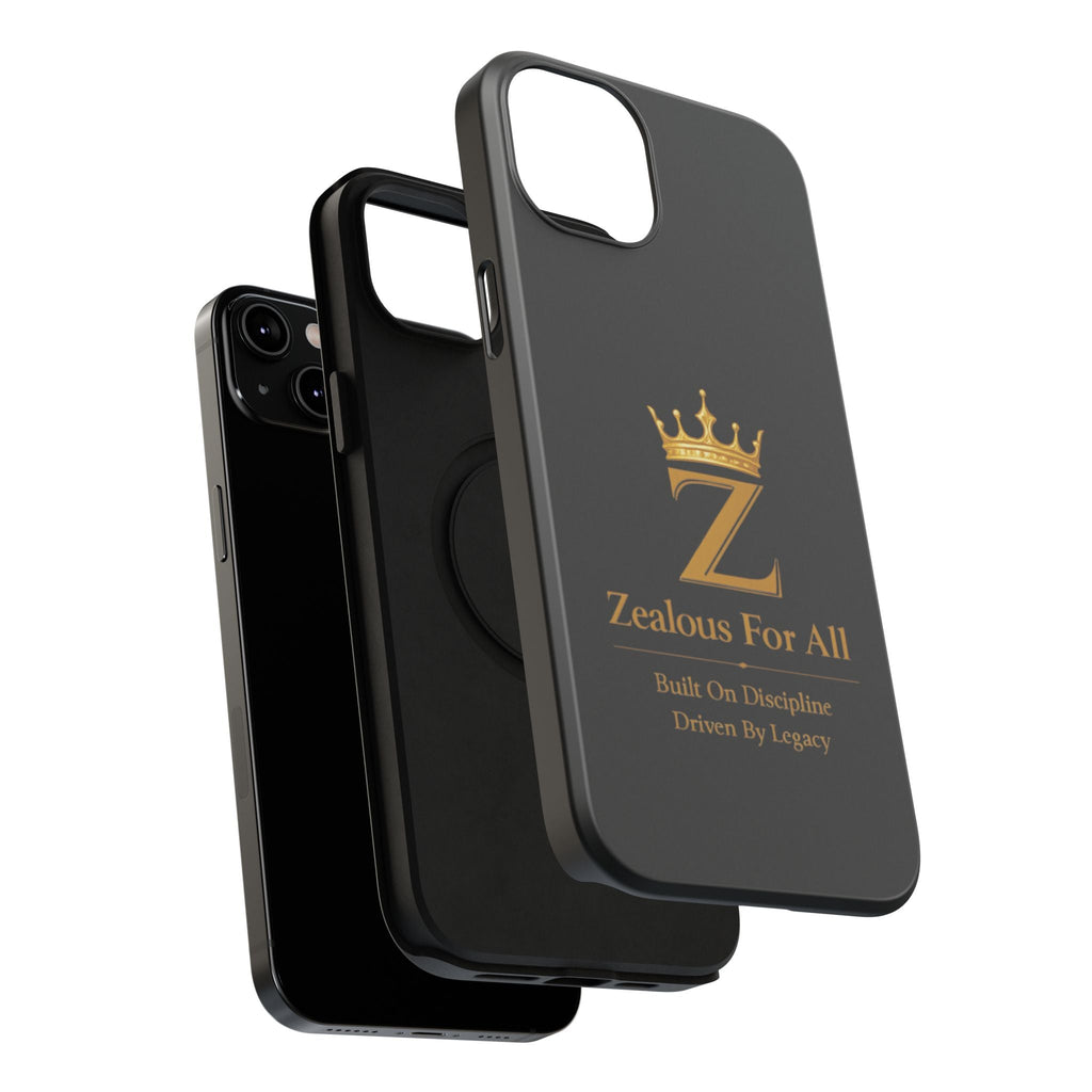Phone Case — "Zealous For All" Gold Crown Impact-Resistant Case Printify