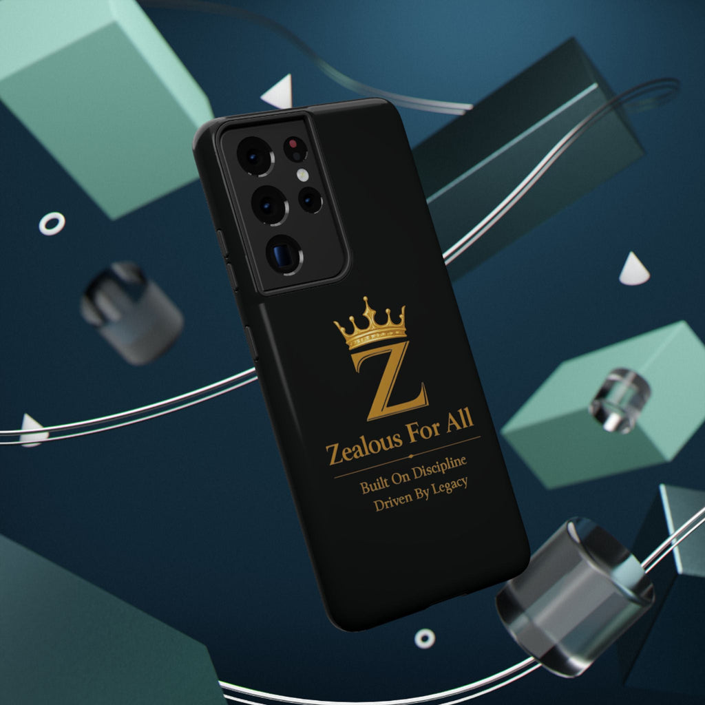 Phone Case — "Zealous For All" Gold Crown Impact-Resistant Case Printify