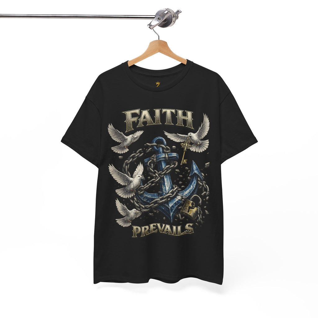 Adult Faith Prevails T‑Shirt (Blue Anchor) Printify