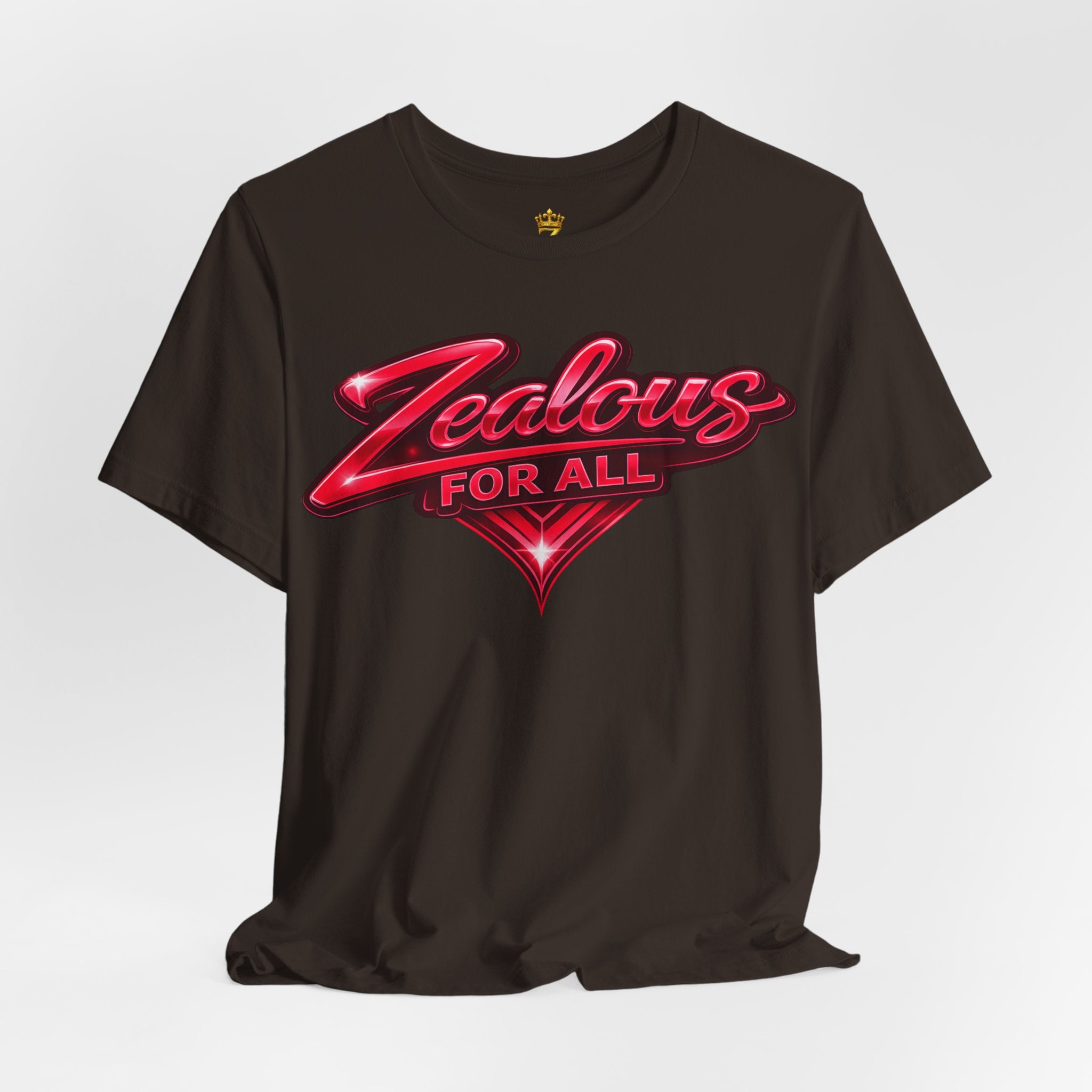 Zealous For All Graphic T-Shirt (Red Logo) Printify