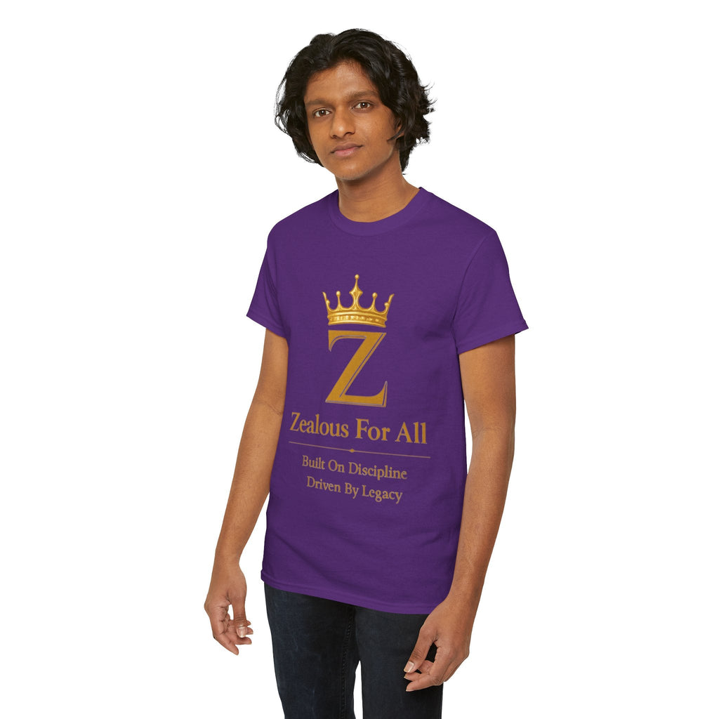 Unisex Zealous For All T-Shirt (Gold Logo) Printify