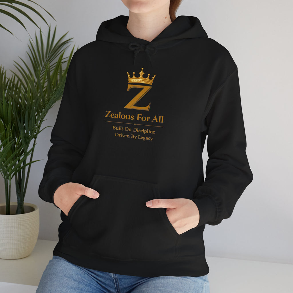 Zealous For All Hoodie — Gold Logo - Zealous For All