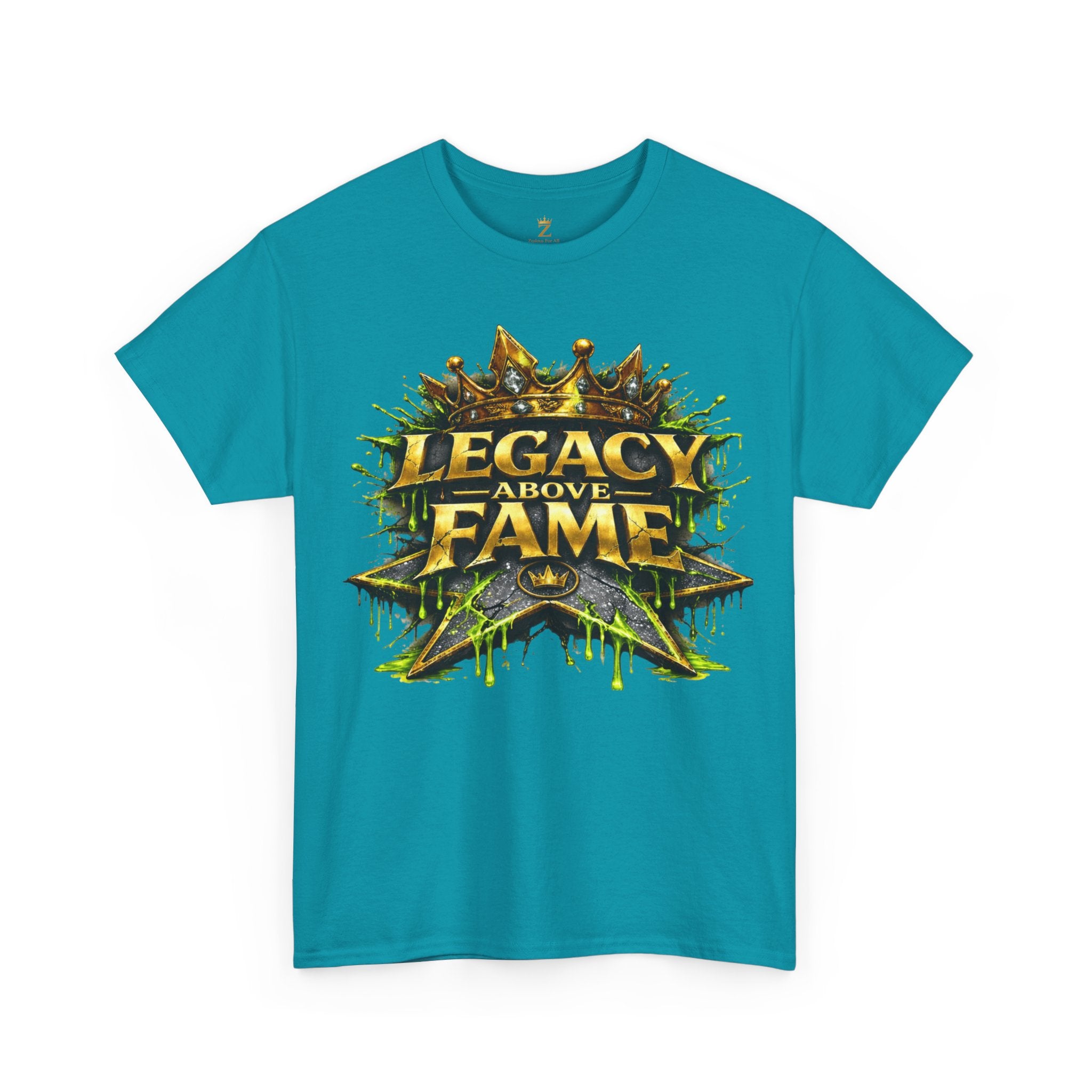 Adult Legacy Above Fame Graphic T-Shirt (Lime Green Drip) - Zealous For All