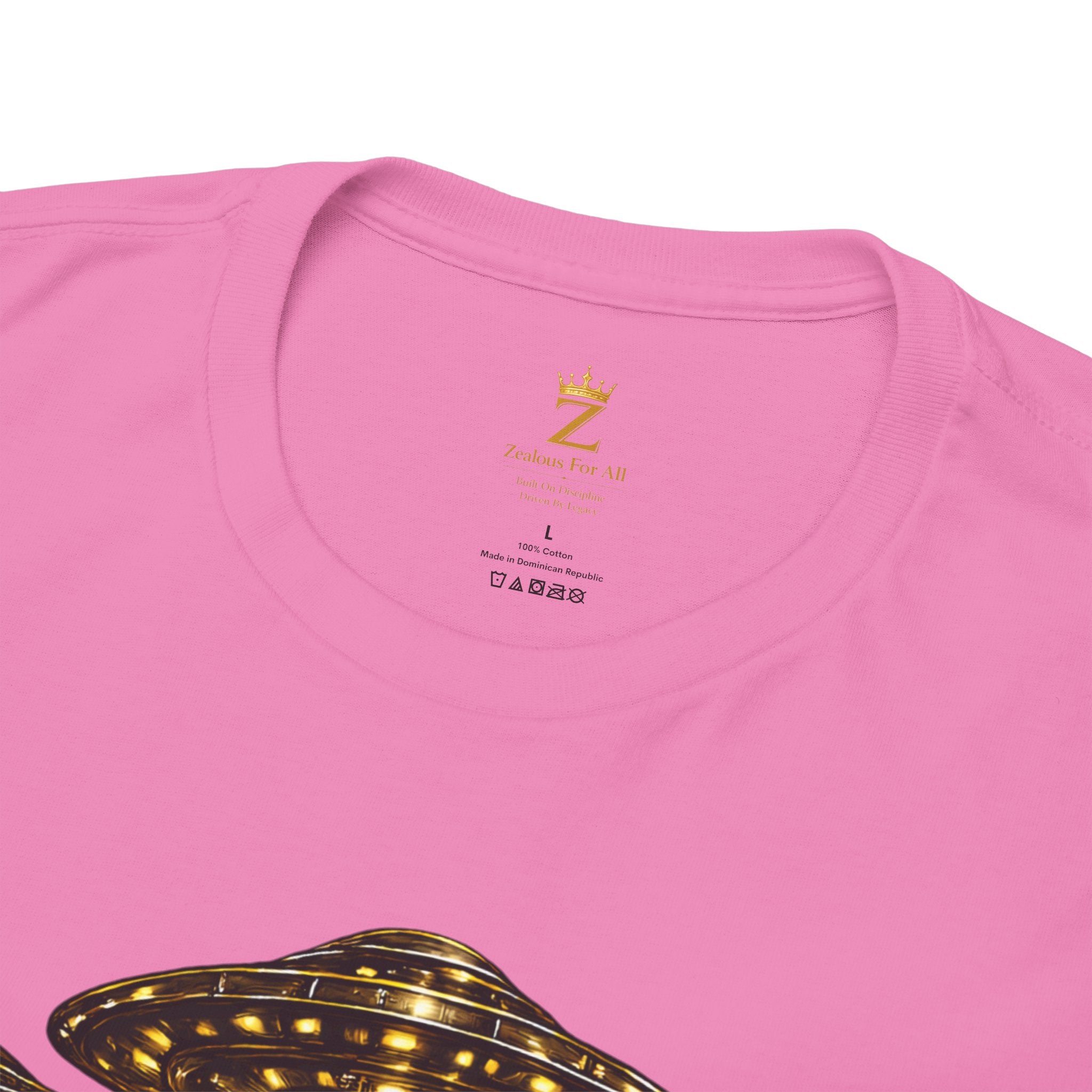 Adult "United. Fly. Organized." Graphic Tee (Gold) Printify